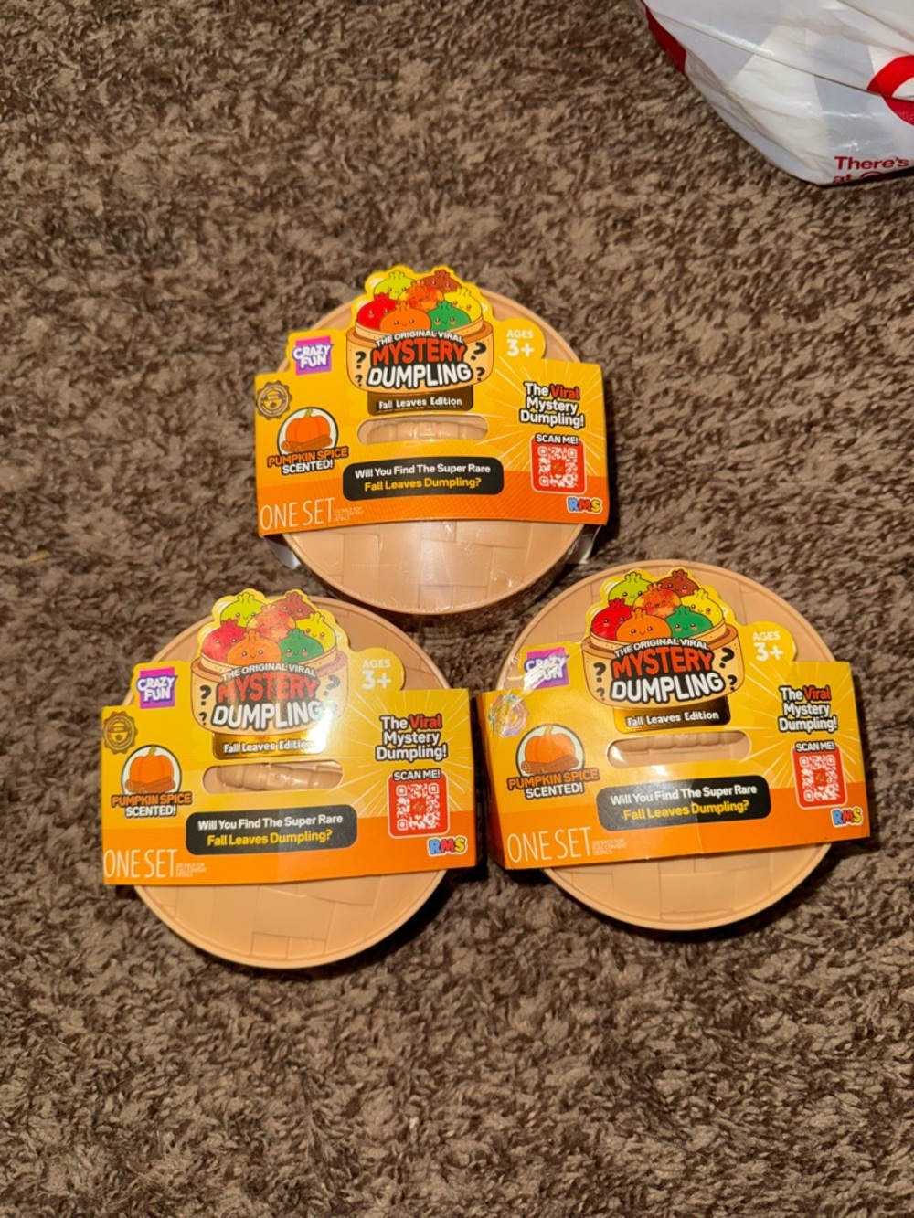 3 Sealed Fall Leaves Mystery Dumplings (Pumpkin Spice Scented)